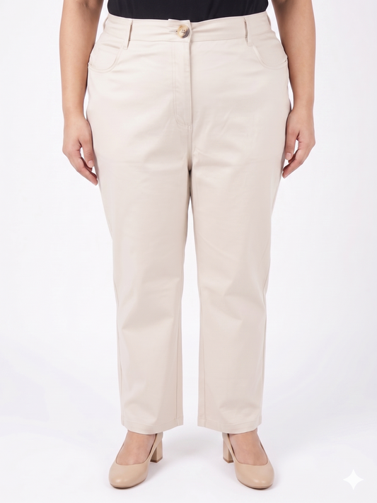 Elegant High-Rise Straight-Leg Trousers