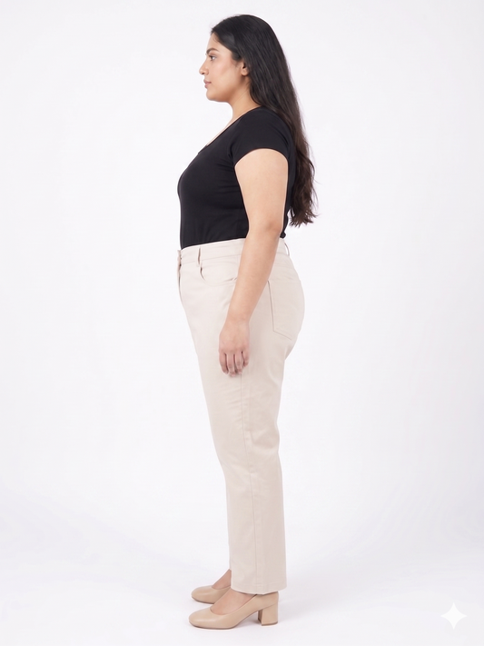 Elegant High-Rise Straight-Leg Trousers