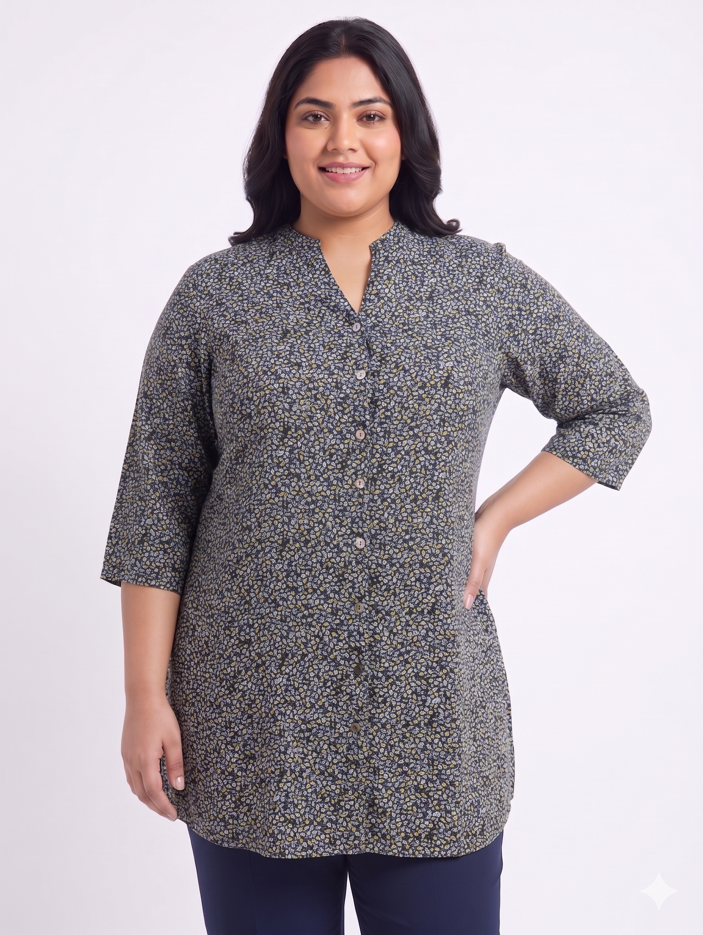 Navy Dead Sea Casual Top