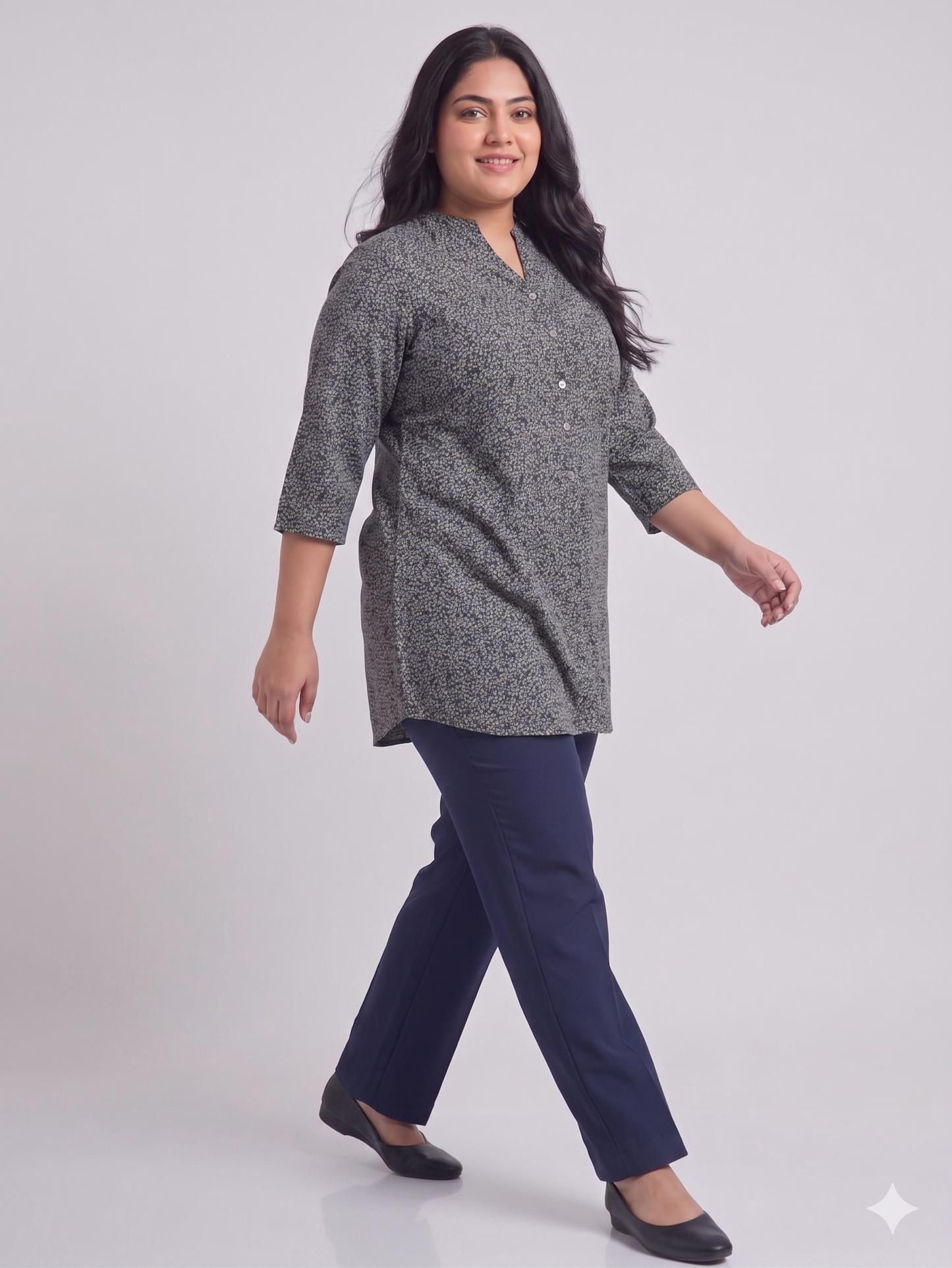 Navy Dead Sea Casual Top