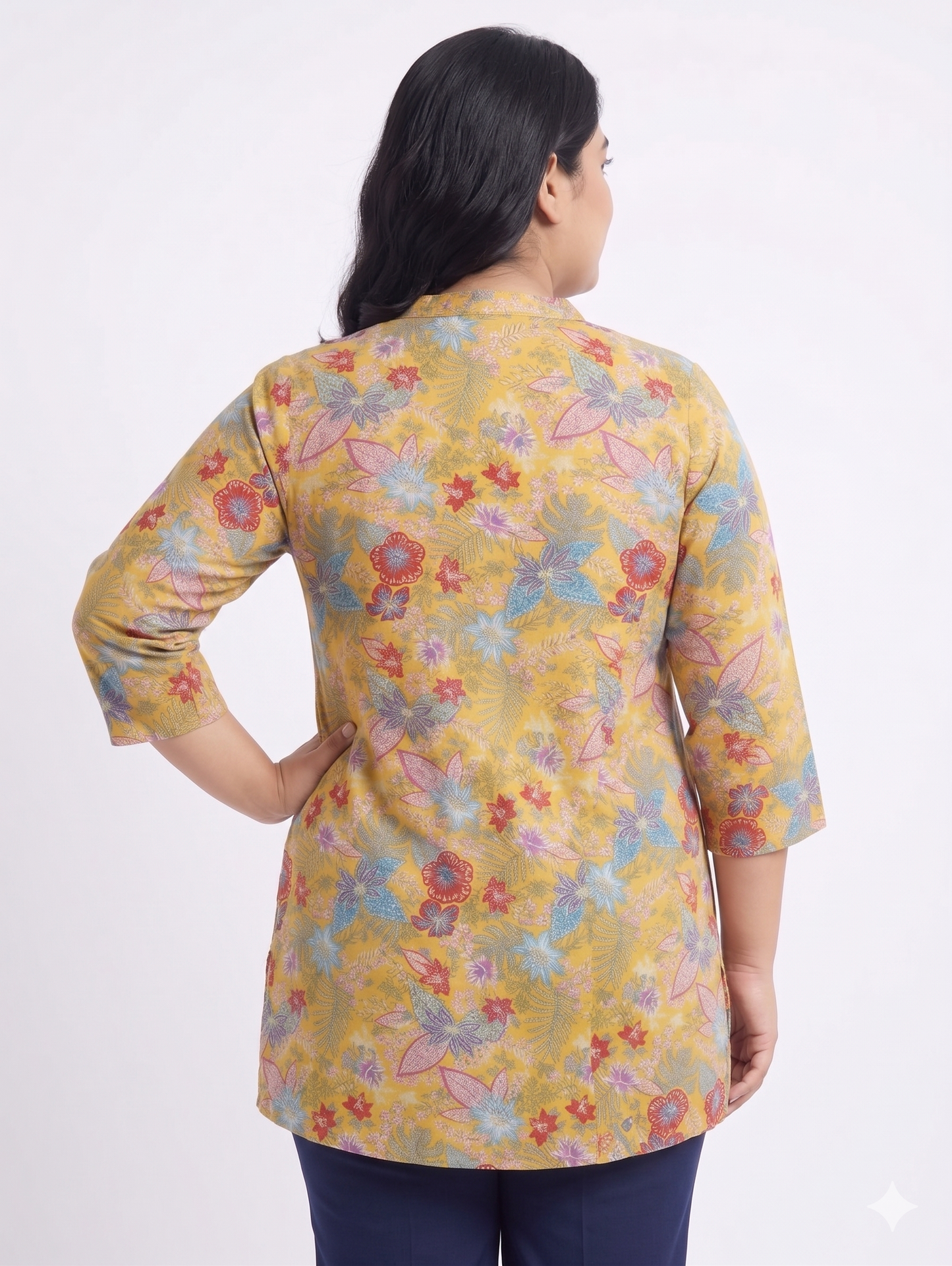 Yellow Floral Casual Top