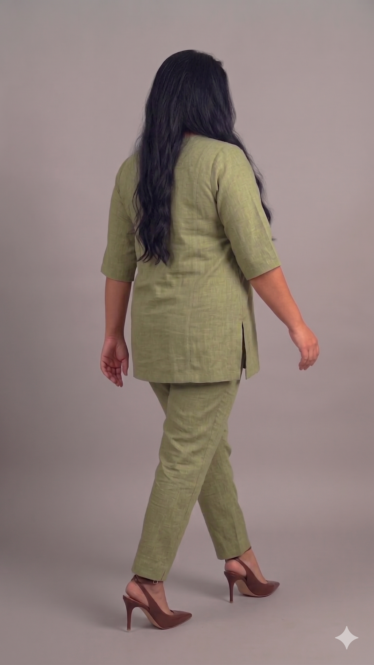 Premium Linen Embroidered Tunic & Trouser Set