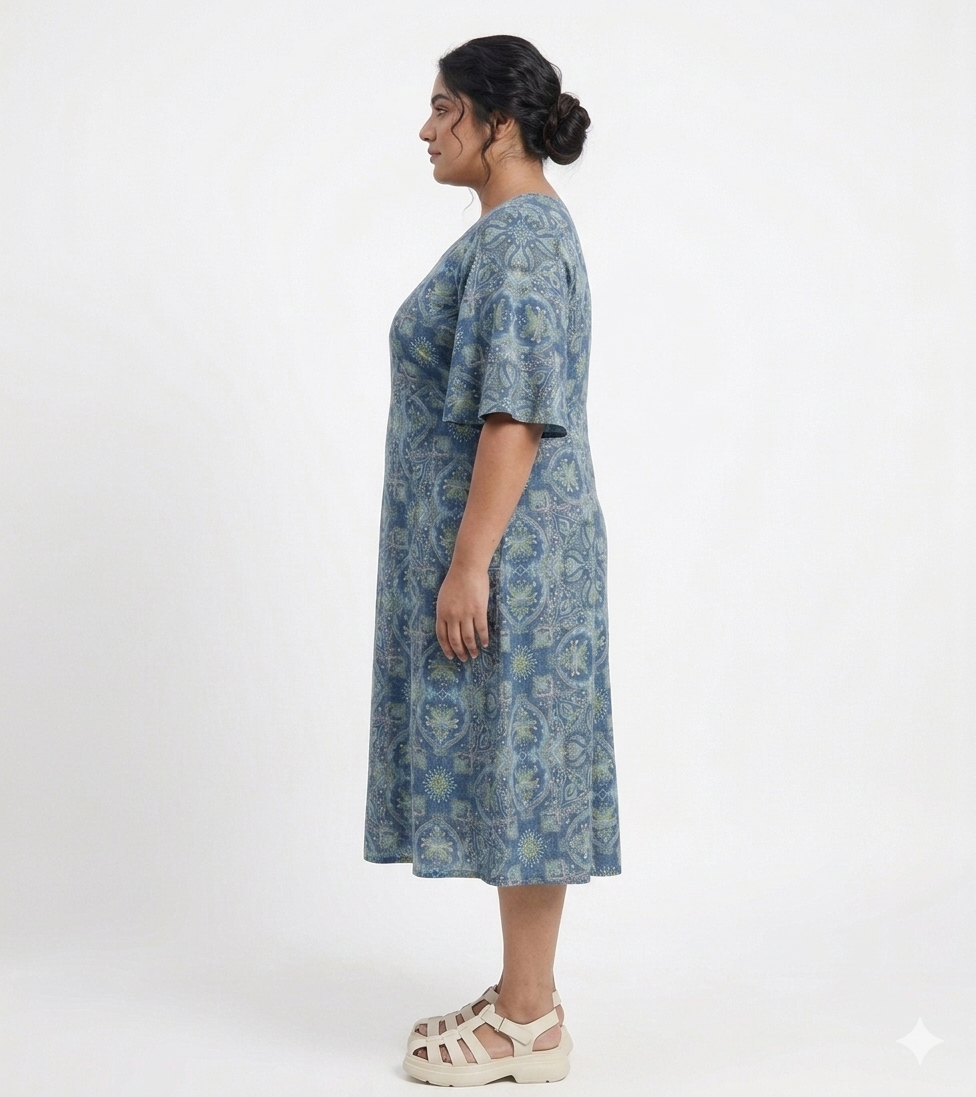 Everyday Elegance Printed Midi Dress