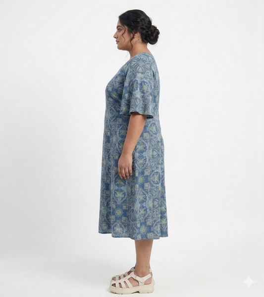 Everyday Elegance Printed Midi Dress
