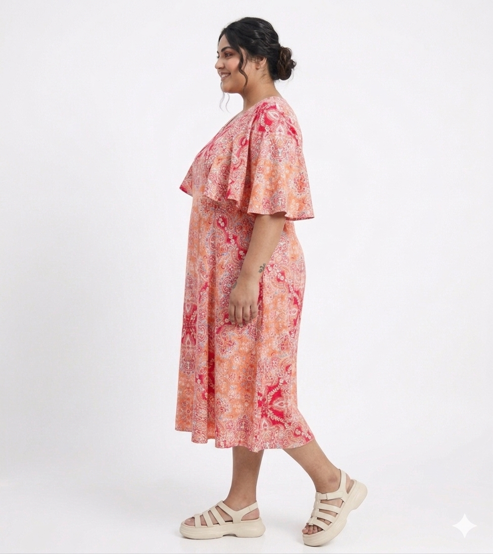 Everyday Elegance Printed Midi Dress