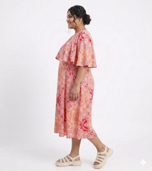 Everyday Elegance Printed Midi Dress