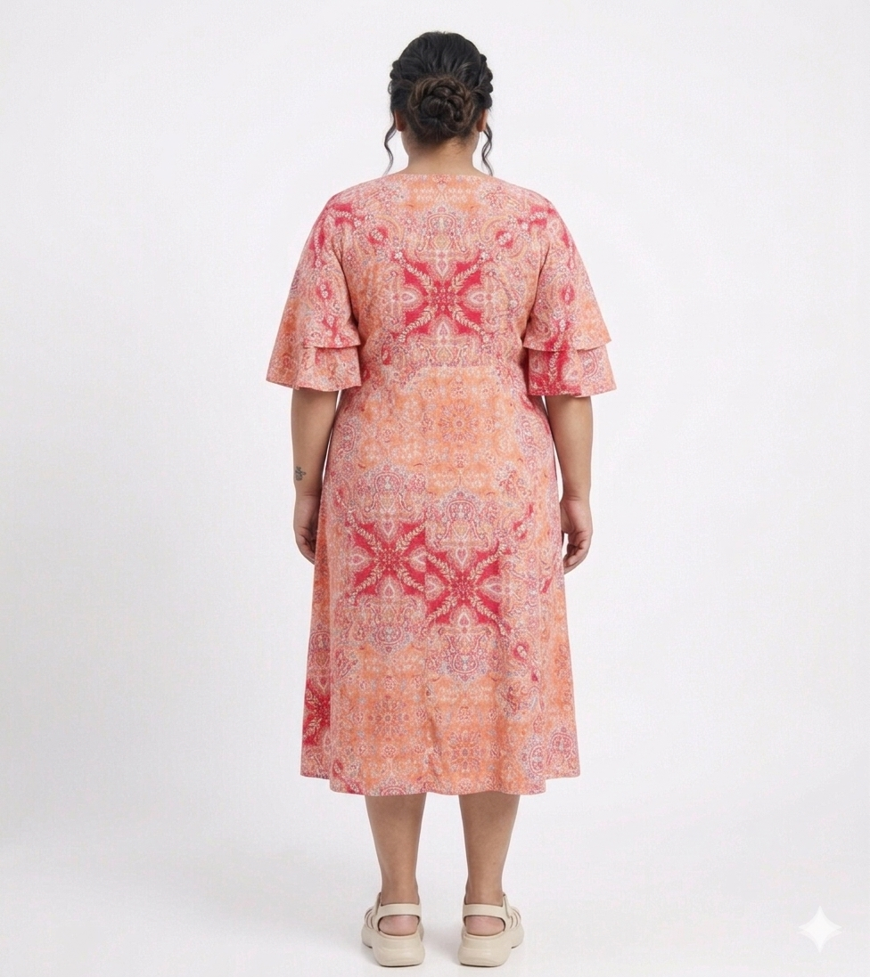 Everyday Elegance Printed Midi Dress