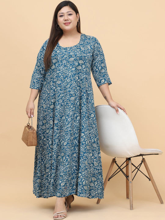 Plus Size A-Line Maxi Dress