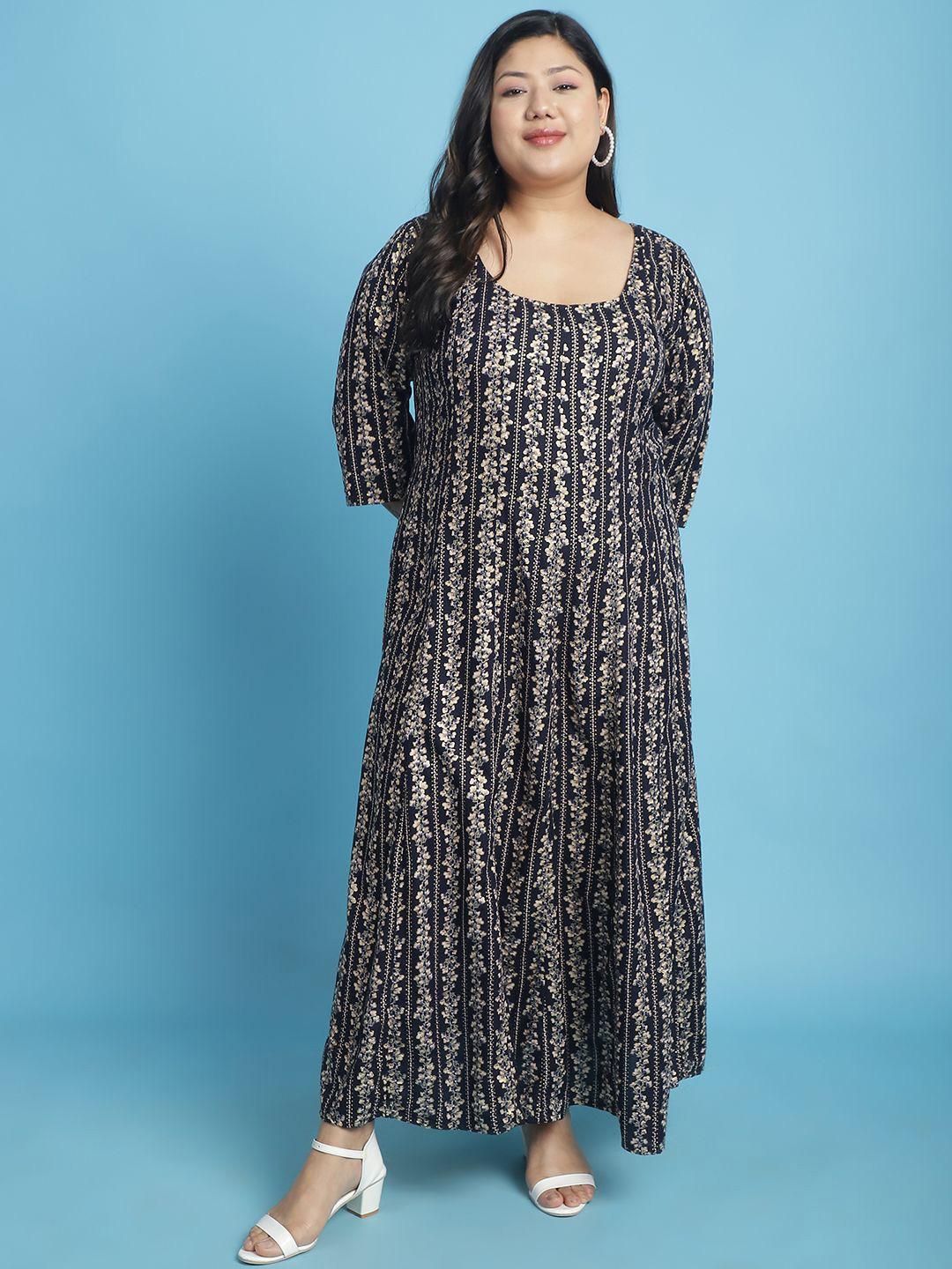 Plus Size A-Line Maxi Dress