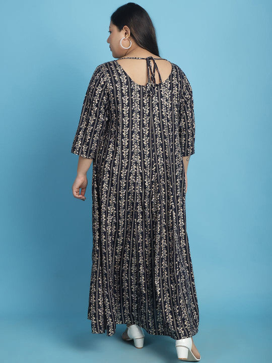 Plus Size A-Line Maxi Dress