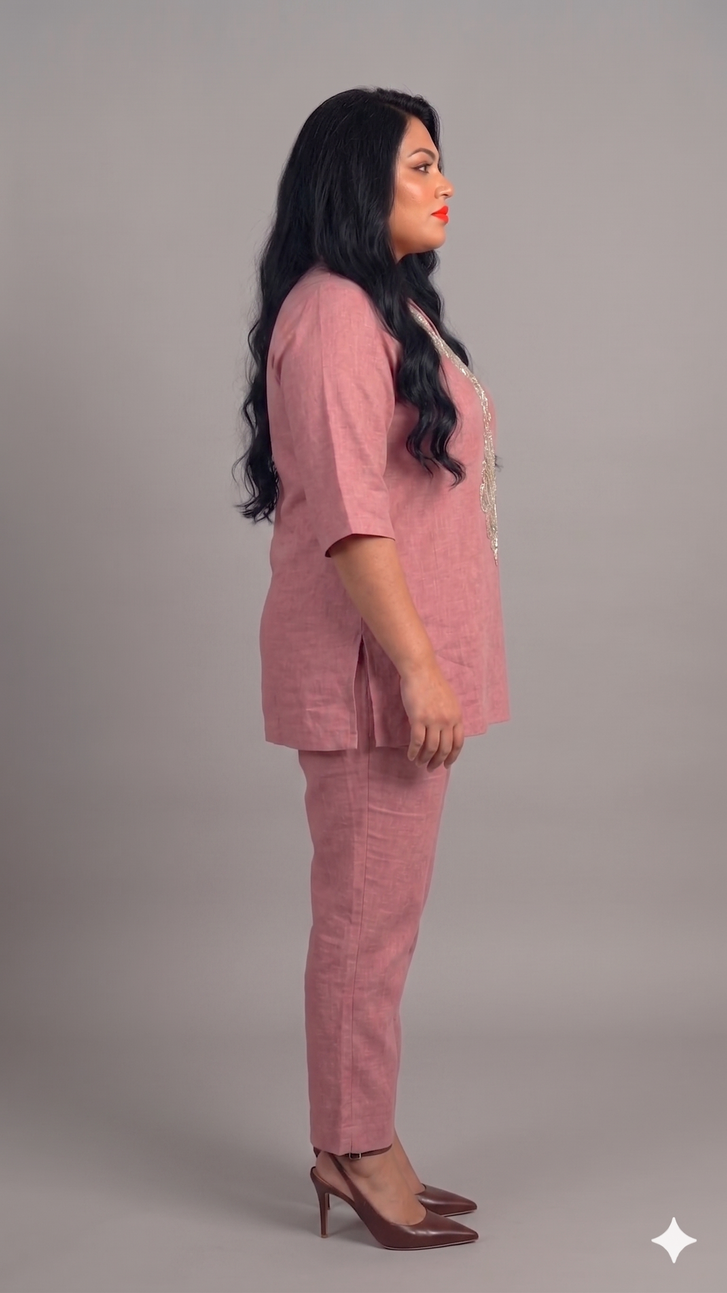 Premium Linen Embroidered Tunic & Trouser Set