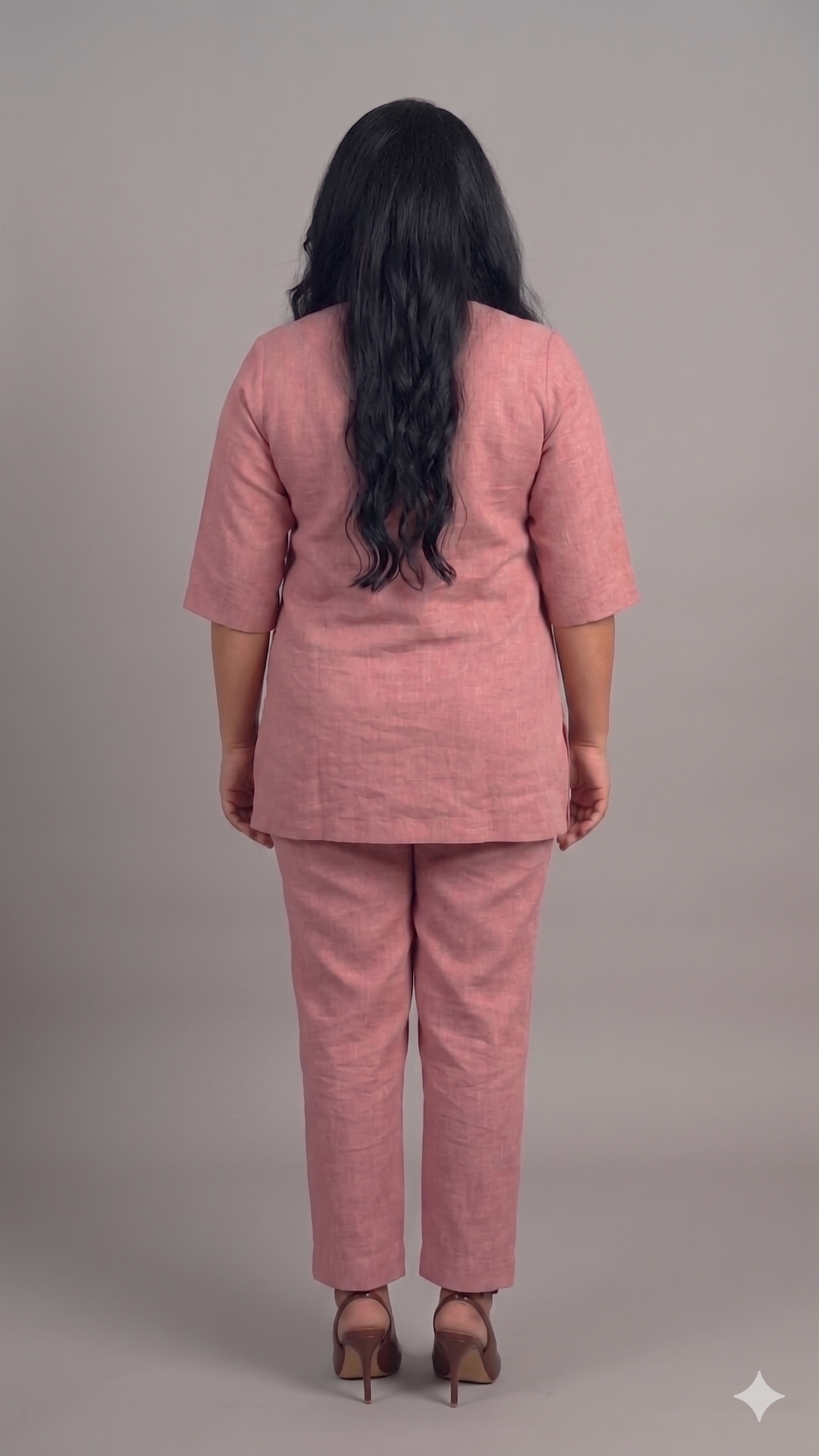 Premium Linen Embroidered Tunic & Trouser Set