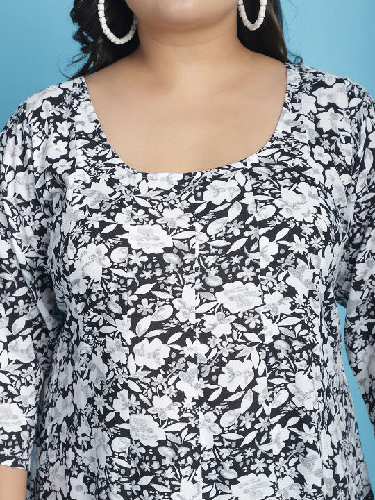 Plus Size A-Line Maxi Dress