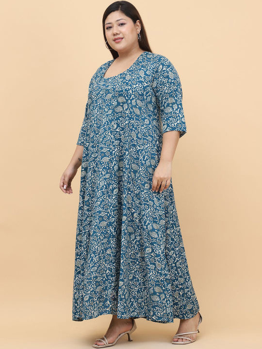 Plus Size A-Line Maxi Dress