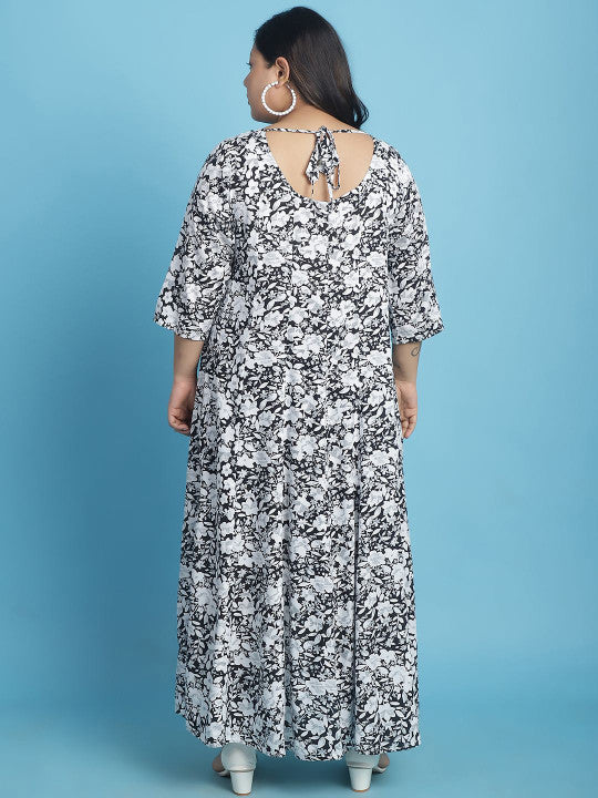 Plus Size A-Line Maxi Dress