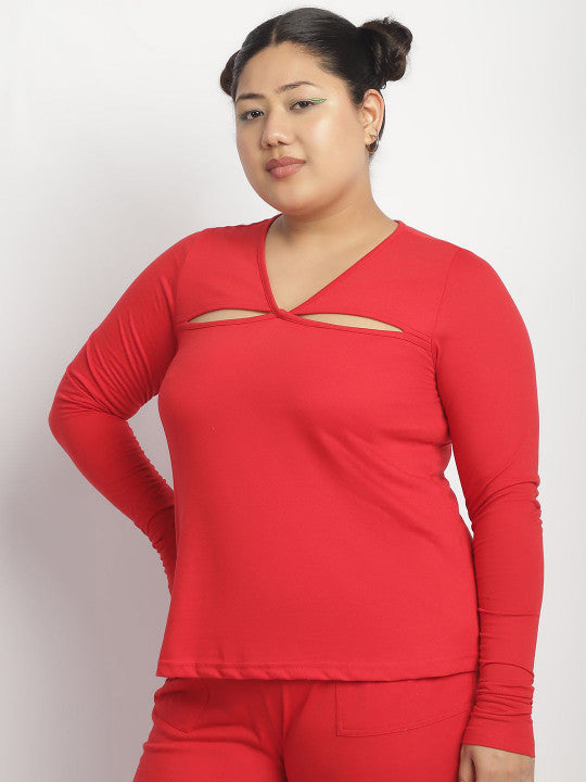 Noir Line Cutout Top