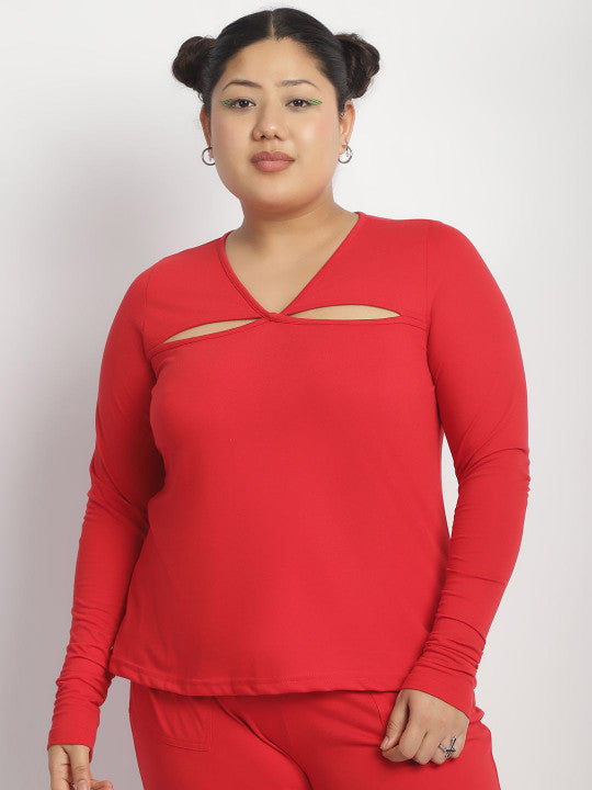 Noir Line Cutout Top