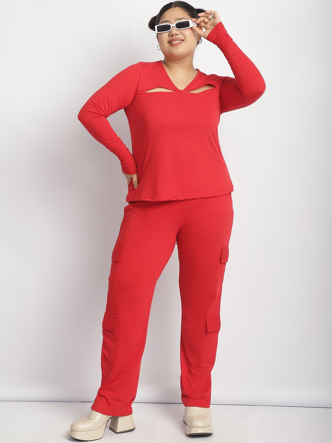 Noir Line Cutout Top