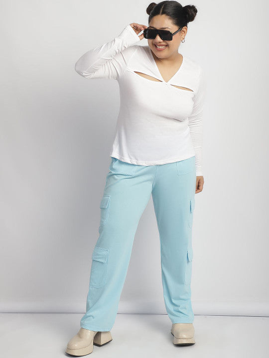 Noir Line Cutout Top