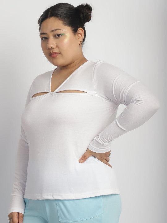 Noir Line Cutout Top