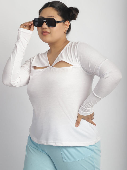 Noir Line Cutout Top