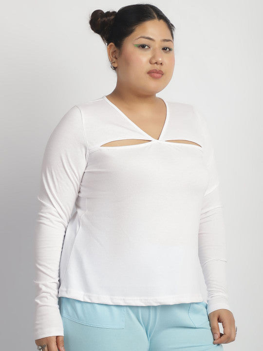 Noir Line Cutout Top