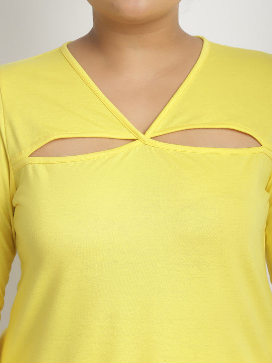 Noir Line Cutout Top
