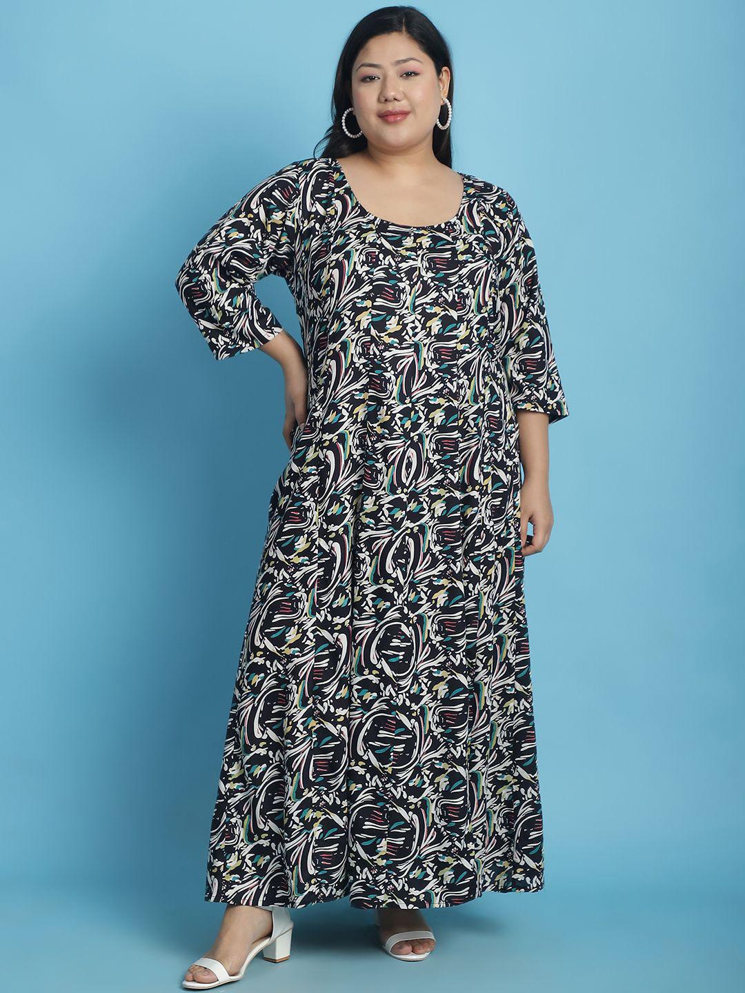 Plus Size A-Line Maxi Dress