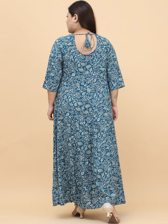 Plus Size A-Line Maxi Dress