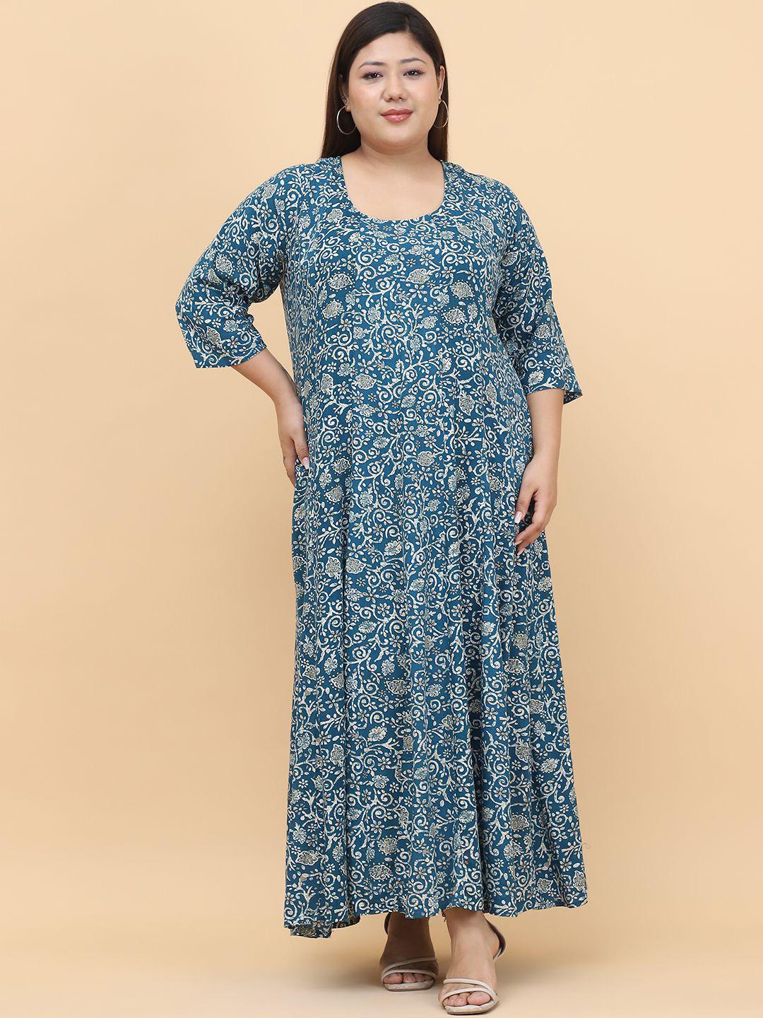 Plus Size A-Line Maxi Dress