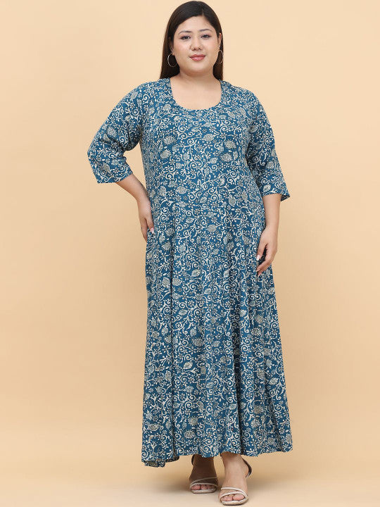 Plus Size A-Line Maxi Dress