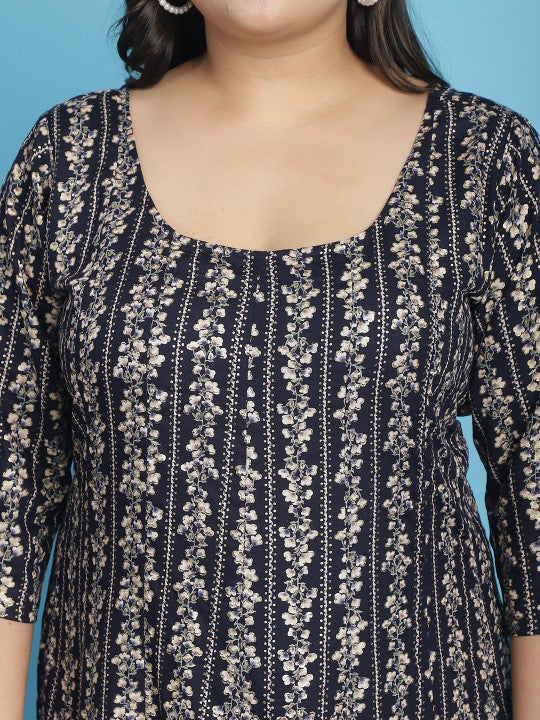Plus Size A-Line Maxi Dress