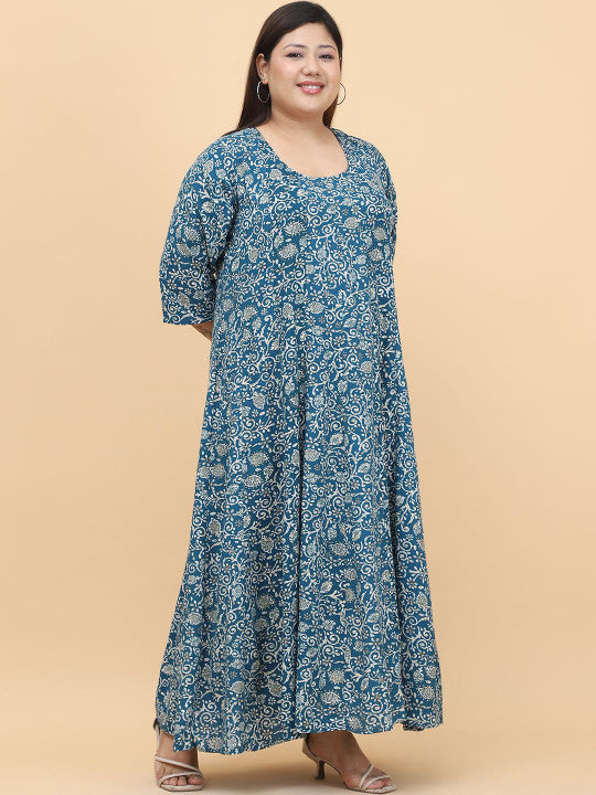 Plus Size A-Line Maxi Dress