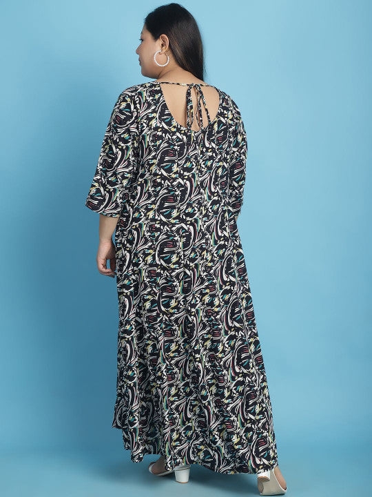 Plus Size A-Line Maxi Dress