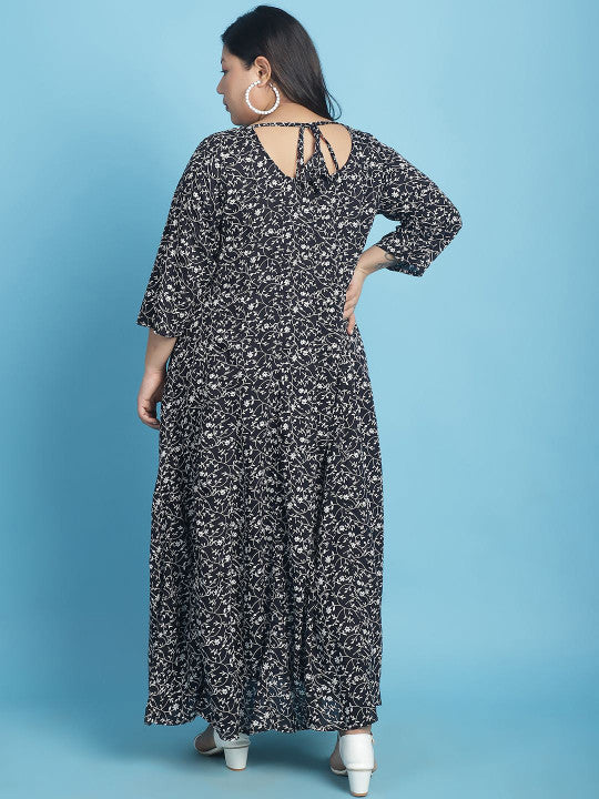 Plus Size A-Line Maxi Dress