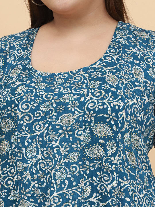 Plus Size A-Line Maxi Dress